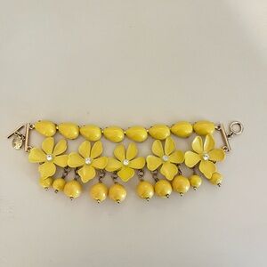 J. Crew Vintage Yellow Flower Bracelet Enamel